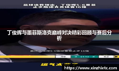 丁俊晖与墨菲斯洛克巅峰对决精彩回顾与赛后分析