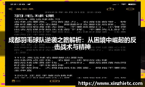 成都羽毛球队逆袭之路解析：从困境中崛起的反击战术与精神